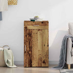 Aparador moderno HKH de madera procesada con 1 puerta y 1 cajón - Madera antigua
