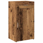 Aparador moderno HKH de madera procesada con 1 puerta y 1 cajón - Madera antigua