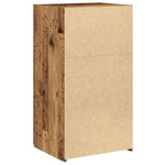 Aparador moderno HKH de madera procesada con 1 puerta y 1 cajón - Madera antigua