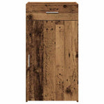 Aparador moderno HKH de madera procesada con 1 puerta y 1 cajón - Madera antigua