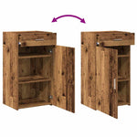Aparador moderno HKH de madera procesada con 1 puerta y 1 cajón - Madera antigua