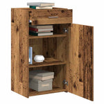 Aparador moderno HKH de madera procesada con 1 puerta y 1 cajón - Madera antigua