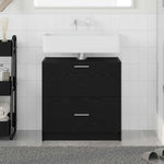 HKH Mueble de Baño con Cajón de Roble - Negro