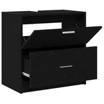 HKH Mueble de Baño con Cajón de Roble - Negro
