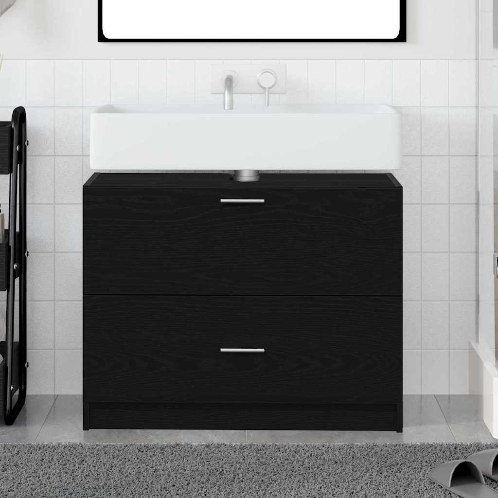 HKH Mueble de Baño con Cajón de Roble - Negro