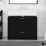 HKH Mueble de Baño con Cajón de Roble - Negro