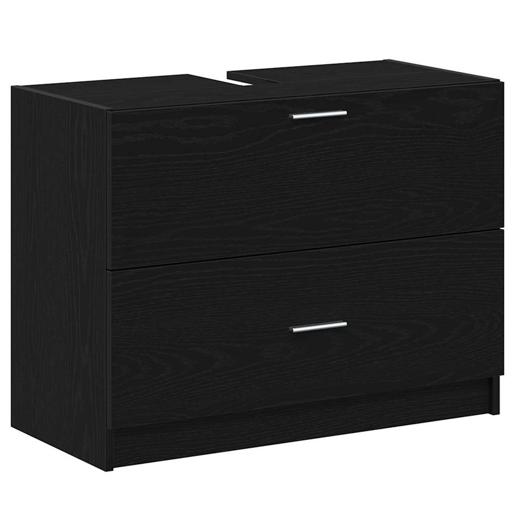 HKH Mueble de Baño con Cajón de Roble - Negro