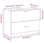 HKH Mueble de Baño con Cajón de Roble - Negro