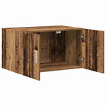 HKH Armario de Pared Rústico de Madera Procesada con 2 Puertas - Madera Antigua