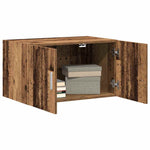 HKH Armario de Pared Rústico de Madera Procesada con 2 Puertas - Madera Antigua