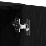 HKH Armario de Pared Rústico de Madera Procesada con 2 Puertas - Roble Negro