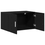 HKH Armario de Pared Rústico de Madera Procesada con 2 Puertas - Roble Negro