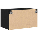 HKH Armario de Pared Rústico de Madera Procesada con 2 Puertas - Roble Negro