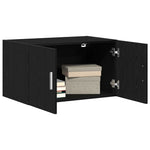 HKH Armario de Pared Rústico de Madera Procesada con 2 Puertas - Roble Negro