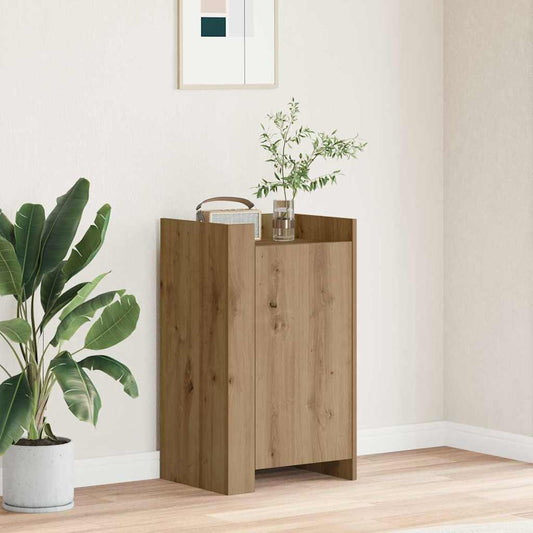 HKH Aparador Industrial em Madeira com 1 Porta - Carvalho Artesanal