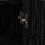 HKH Aparador Industrial em Madeira com 1 Porta - Carvalho Preto