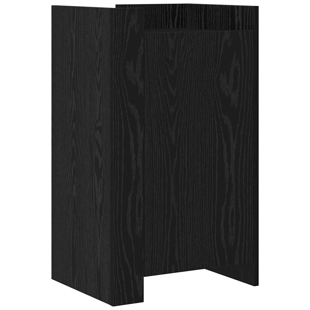 HKH Aparador Industrial en Madera con 1 Puerta - Roble Negro