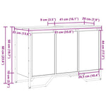 HKH Armário de Lavatório Outros com Porta em Carvalho - Preto