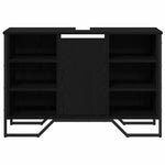 HKH Armario de lavabo de baño de roble - Negro