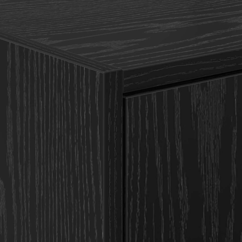 HKH Armario de Baño con Puerta de Roble - Negro