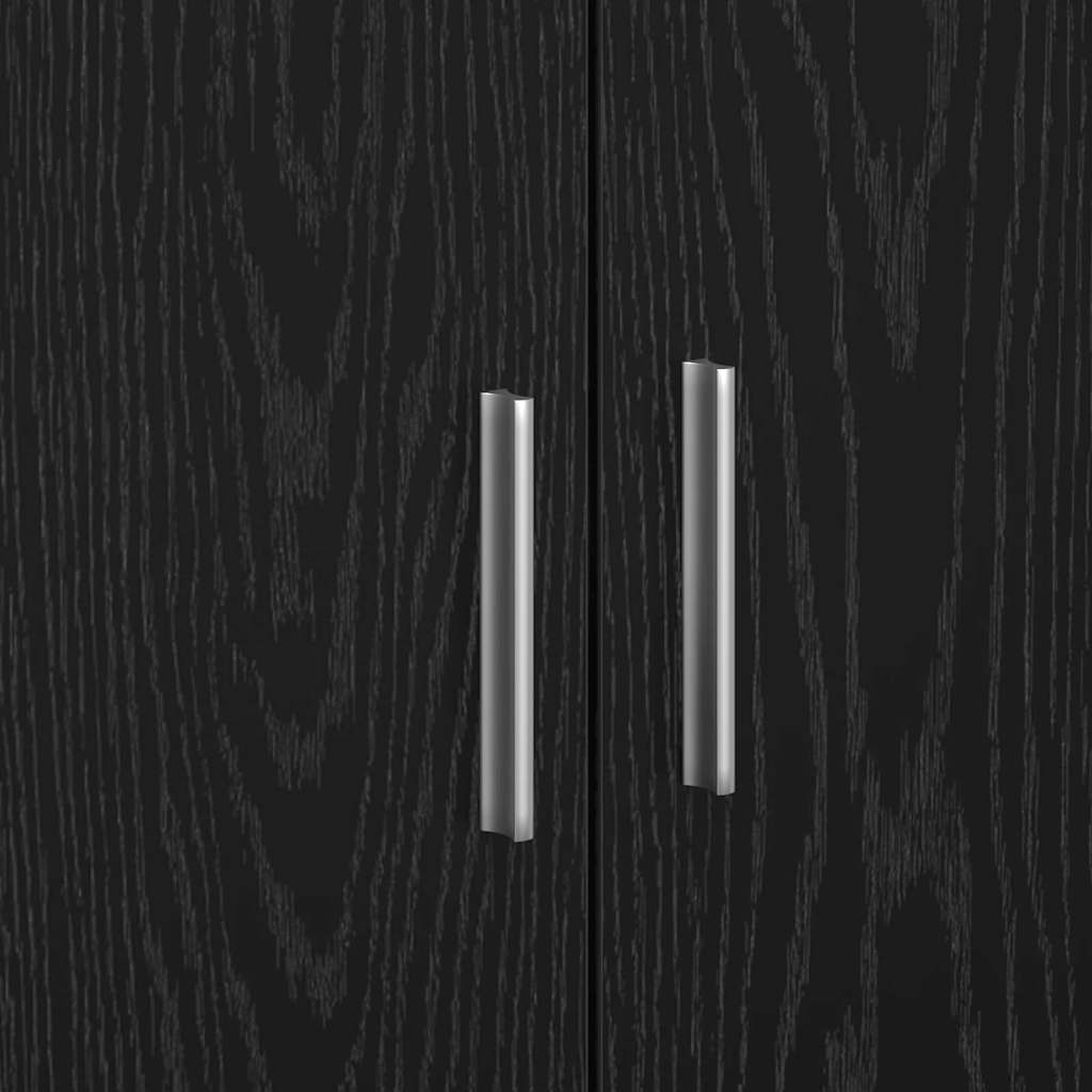 HKH Armario de Baño con Puerta de Roble - Negro