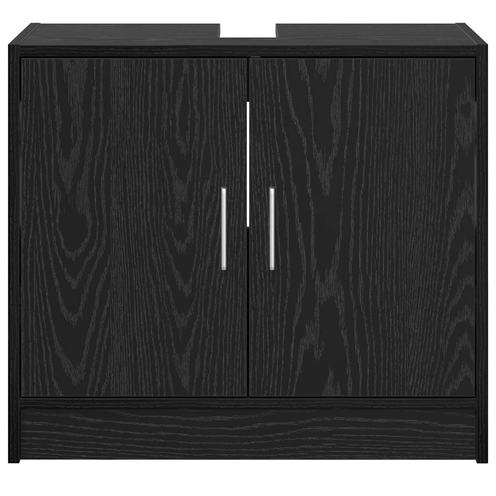 HKH Armario de Baño con Puerta de Roble - Negro