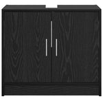 HKH Armario de Baño con Puerta de Roble - Negro