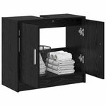 HKH Armario de Baño con Puerta de Roble - Negro
