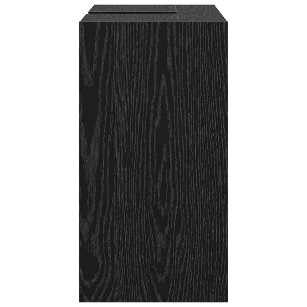 HKH Armario de Baño con Puerta de Roble - Negro