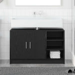 HKH Armario de Baño con Puerta de Roble - Negro
