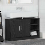 HKH Armario de Baño con Puerta de Roble - Negro