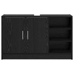 HKH Armario de Baño con Puerta de Roble - Negro