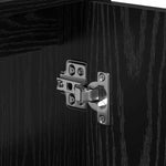 HKH Armario de Baño con Puerta de Roble - Negro