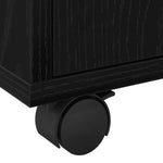 HKH Armario Moderno de Madera Procesada con 2 Puertas - Roble Negro