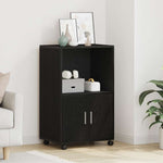 HKH Armario Moderno de Madera Procesada con 2 Puertas - Roble Negro