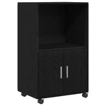 HKH Armario Moderno de Madera Procesada con 2 Puertas - Roble Negro