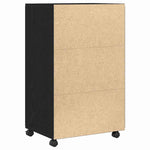 HKH Armario Moderno de Madera Procesada con 2 Puertas - Roble Negro