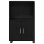 HKH Armario Moderno de Madera Procesada con 2 Puertas - Roble Negro
