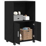 HKH Armario Moderno de Madera Procesada con 2 Puertas - Roble Negro