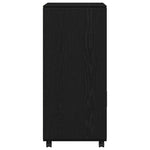 HKH Armario Moderno de Madera Procesada con 2 Puertas - Roble Negro