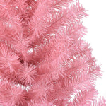 HKH Árvore de Natal Artificial Pré-Iluminada Rosa em PVC