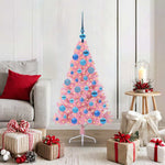 HKH Árvore de Natal Artificial Pré-Iluminada Rosa em PVC