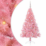 HKH Árvore de Natal Artificial Pré-Iluminada Rosa em PVC