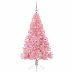 HKH Árvore de Natal Artificial Pré-Iluminada Rosa em PVC
