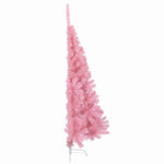 HKH Árvore de Natal Artificial Pré-Iluminada Rosa em PVC