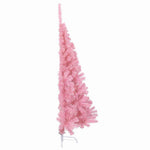 HKH Árvore de Natal Artificial Pré-Iluminada Rosa em PVC