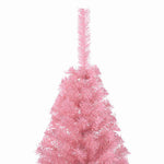 HKH Árvore de Natal Artificial Pré-Iluminada Rosa em PVC