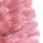 HKH Árvore de Natal Artificial Pré-Iluminada Rosa em PVC