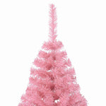 HKH Árvore de Natal Artificial Pré-Iluminada Rosa em PVC