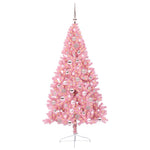 HKH Árvore de Natal Artificial Pré-Iluminada Rosa em PVC